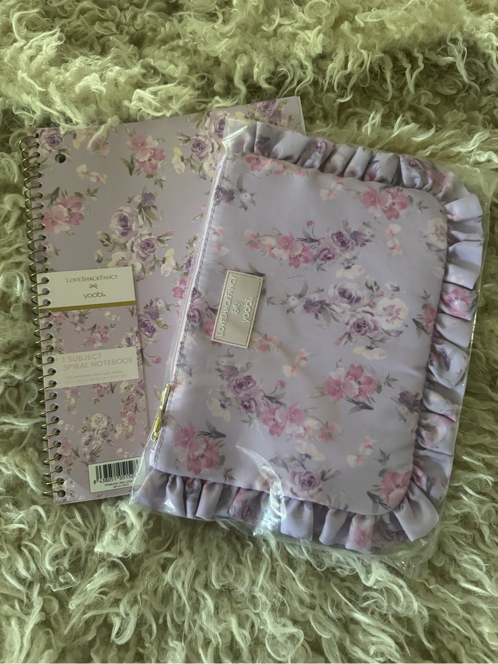 Love Shack Fancy xTarget Lavender Floral Pouch & Spiral Notebook